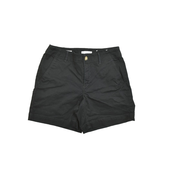 Loft The Washed Twill Curvy Shorts Bermuda Zip Solid Regular Size 2 Cotton - Picture 1 of 8